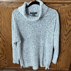 Eddie Bauer Women's Marled Gray Cowl Neck Sweater
